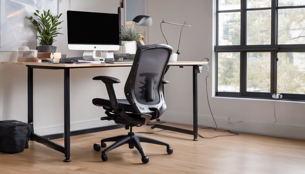 adjustable height lumbar flip arm comfort