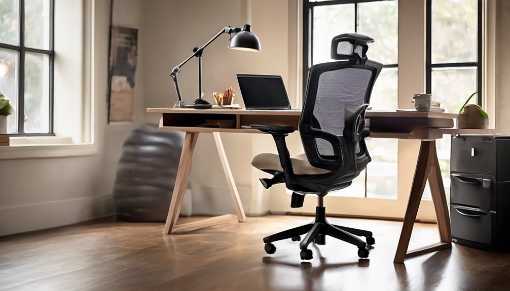 adjustable lumbar support cushioned seat ventilated back