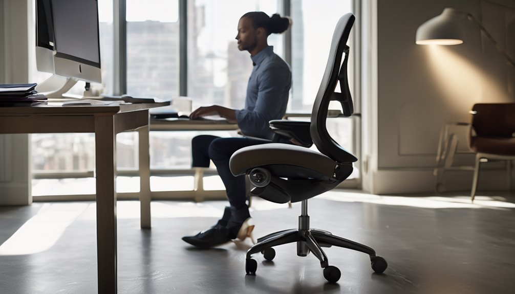 ergonomic chair with customizable lumbar support