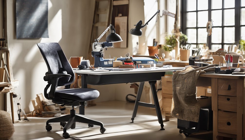 ergonomic sewing chair features