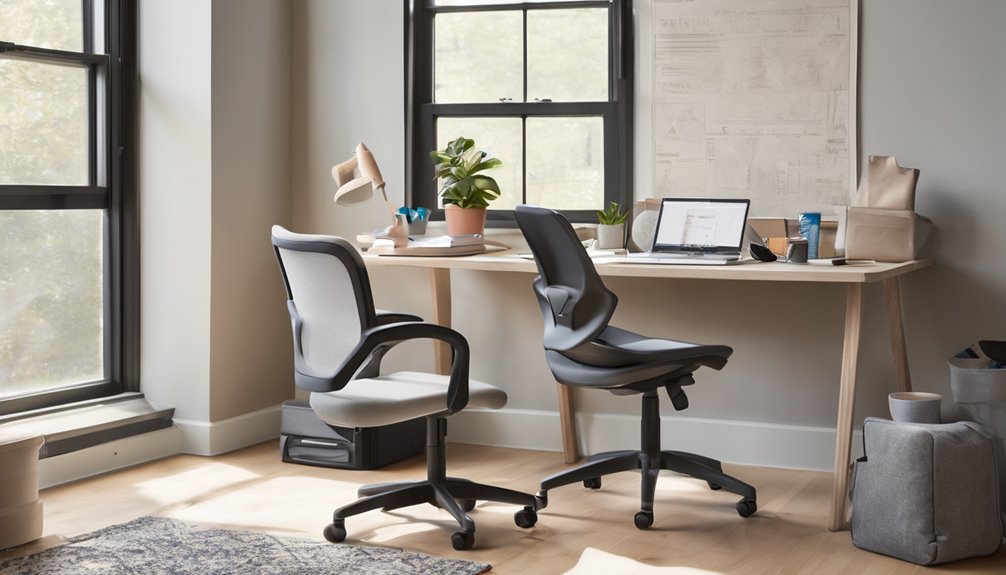 small space adjustable lumbar mesh chair