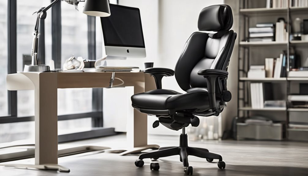 thin user chair with adjustable supports