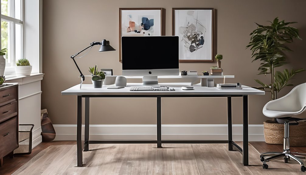 80 inch desk top considerations stability cable management