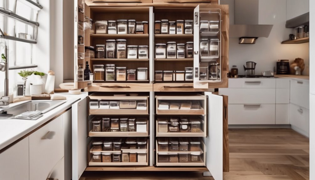 adjustable shelves maximize vertical storage