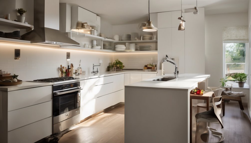 assess kitchen lighting needs zones glare lux