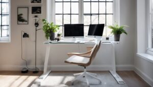 best electric desks with power strips