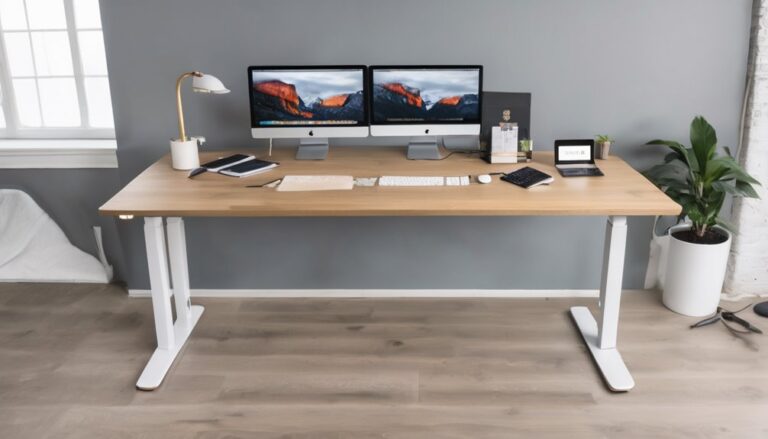 best electric standing desks white oak tops