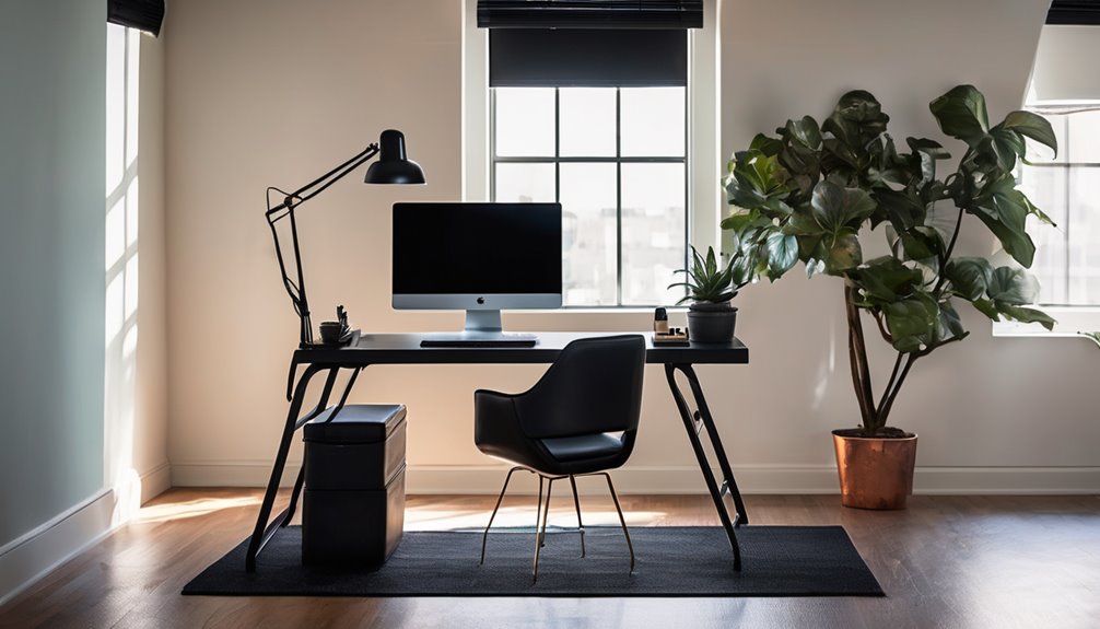 black aesthetic standing desk essentials height stability storage noise