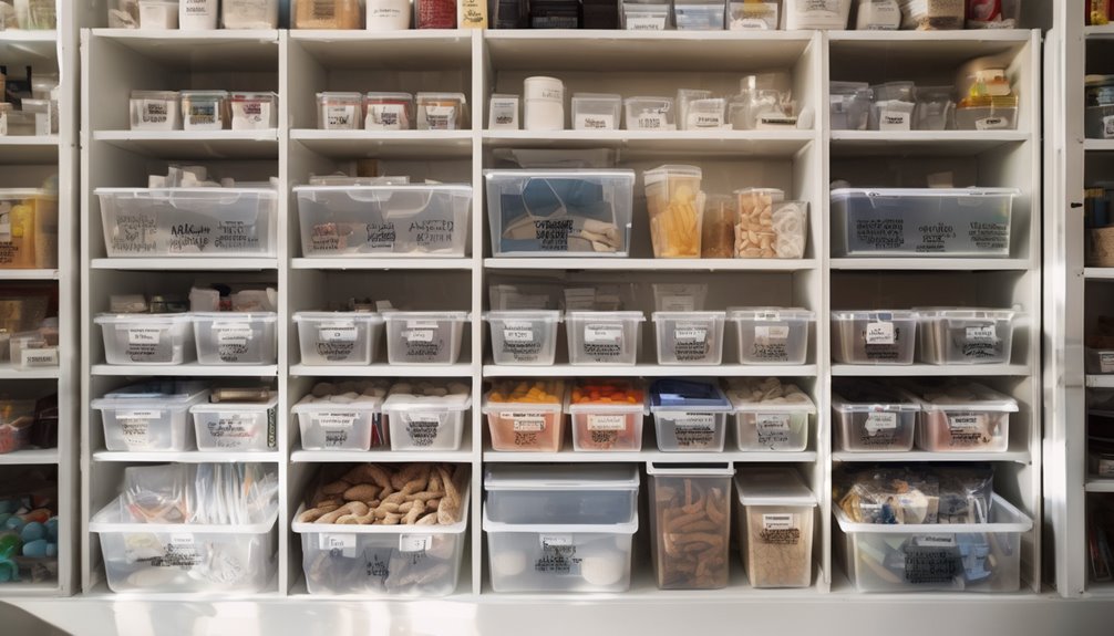 clear labeled transparent bins boost access