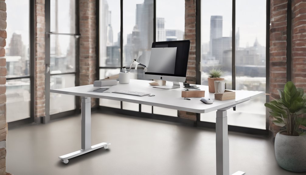compact desk with all steel frame