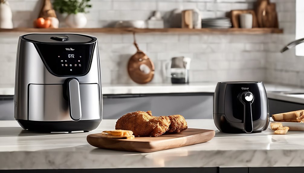 compact single person quick preheat air fryer