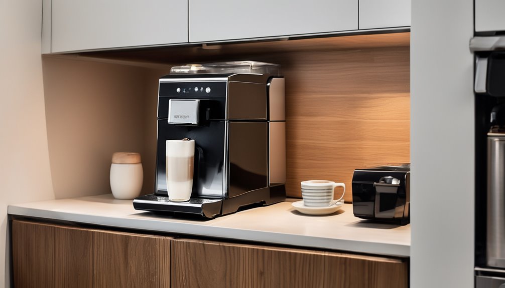 compact super automatic espresso space grinder milk frother maintenance