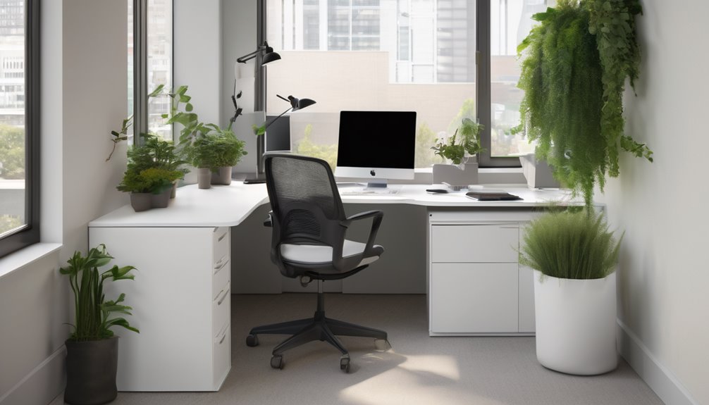 corner desk space fit height weight noise