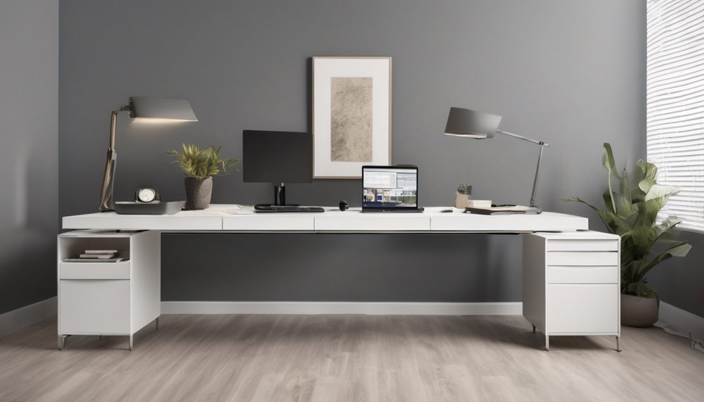 desktop real estate supports ergonomic layout