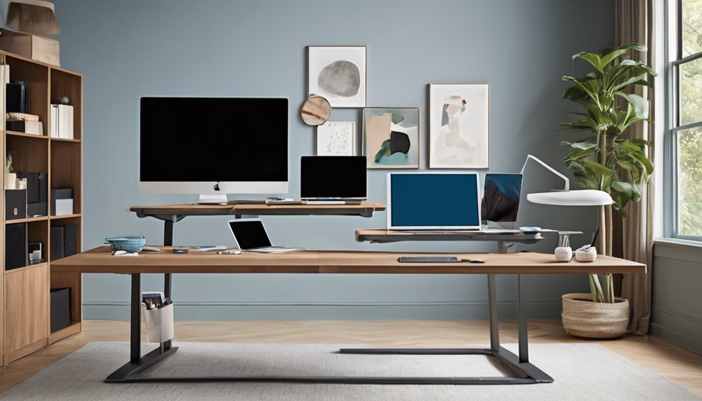 electric standing desks with 72 inch tops