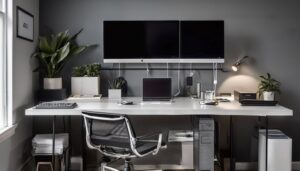 electric standing desks with cable management