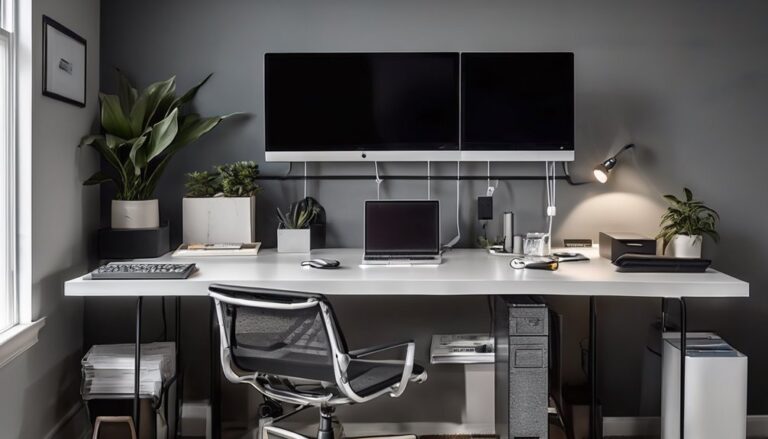 electric standing desks with cable management