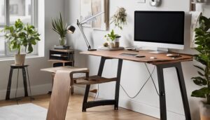 electric standing desks with cpu holders