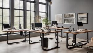 electric standing desks with custom sizes