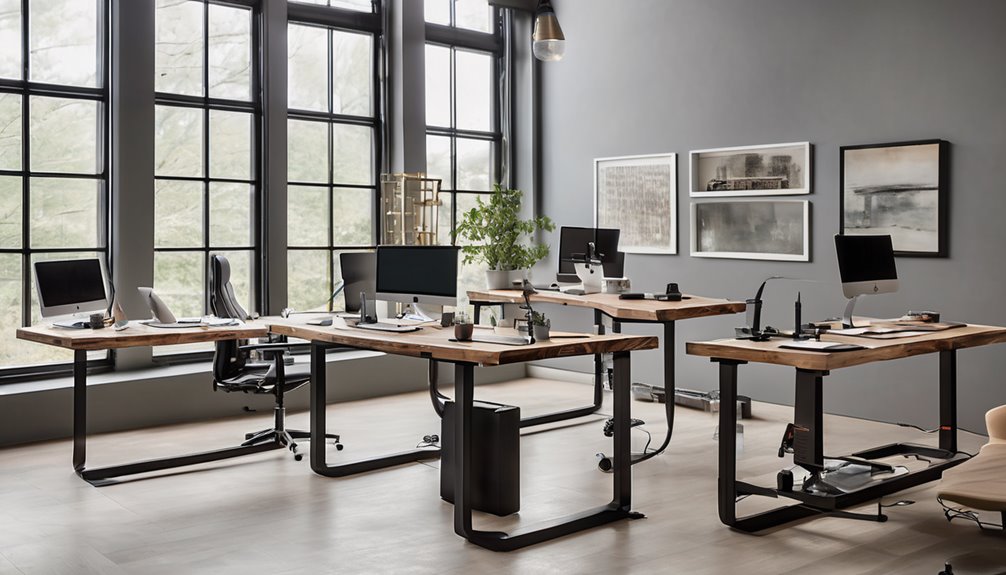 electric standing desks with custom sizes
