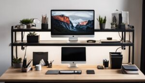 electric standing desks with monitor mounts