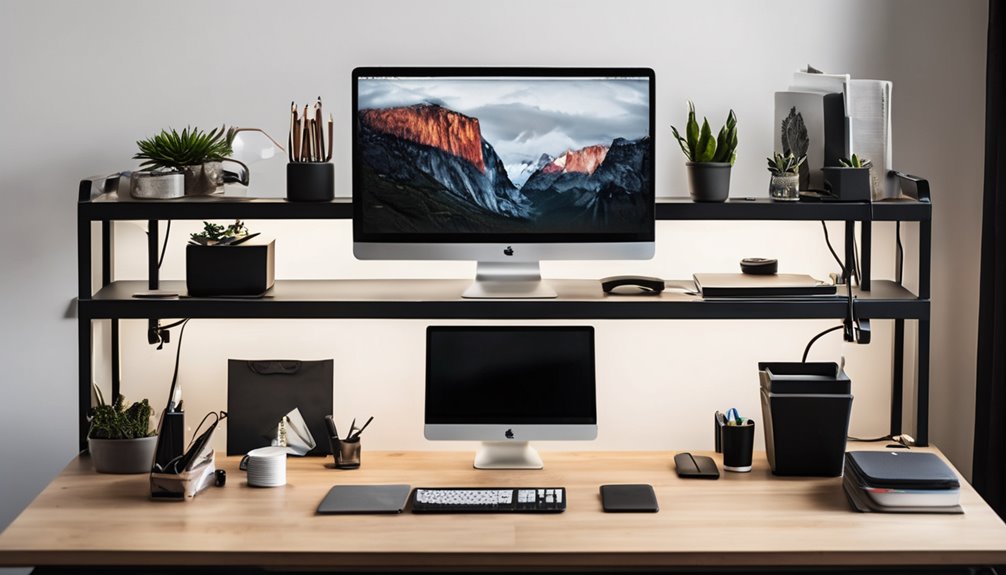 electric standing desks with monitor mounts