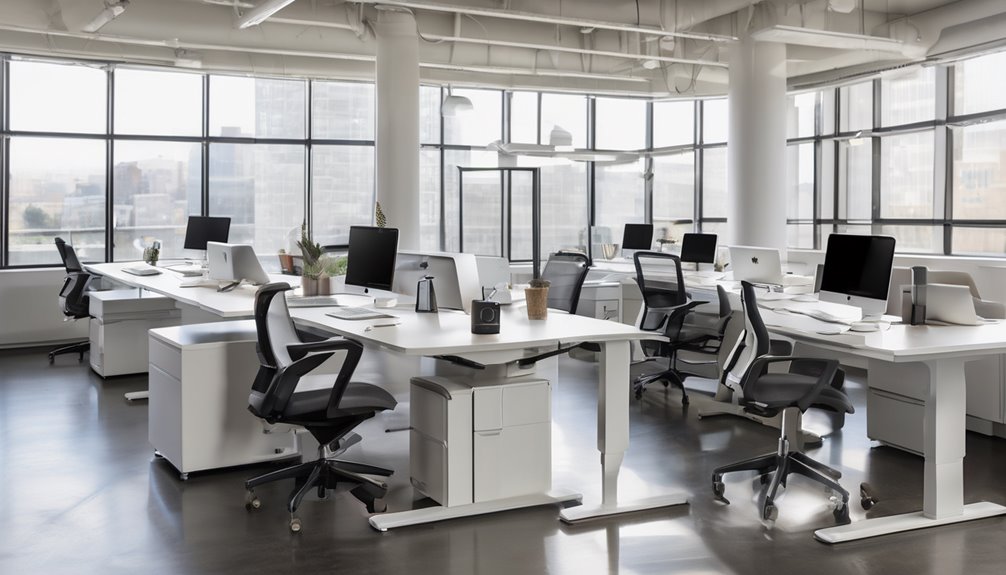 electric standing desks with quiet motors