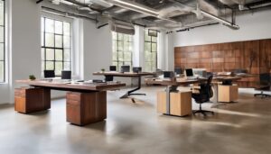 electric standing desks with solid wood tops