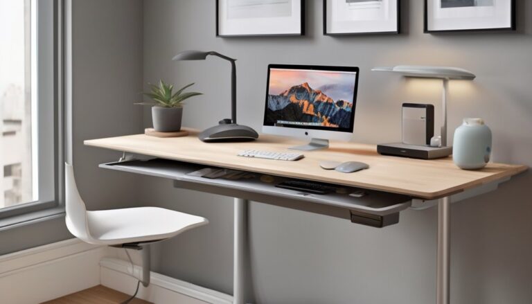 electric standing desks with storage organizers