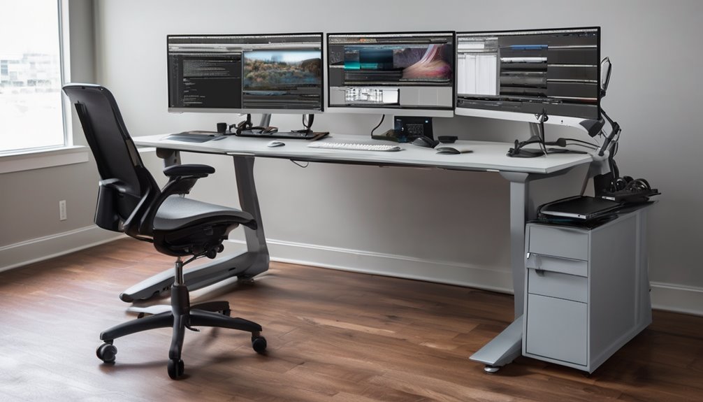 ergonomic stable desk with cable management