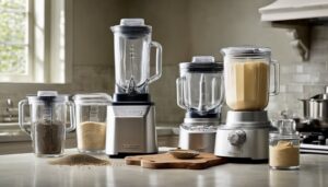 five glass jar blenders showcased