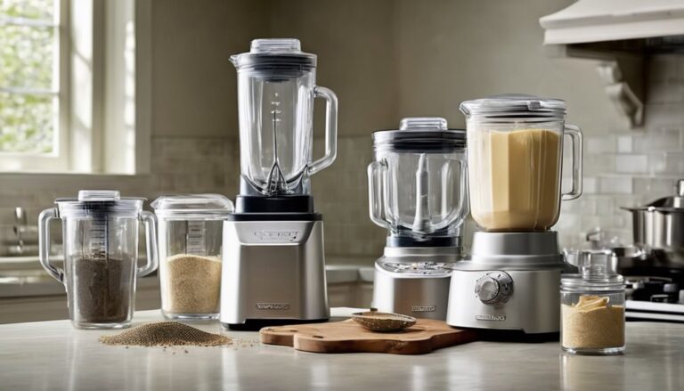 five glass jar blenders showcased