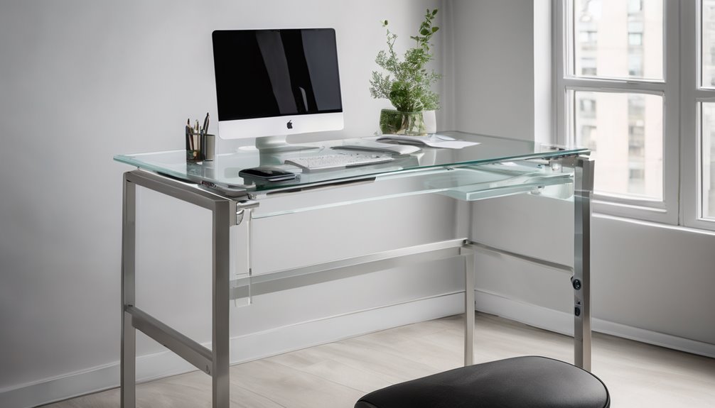 marsail glass standing desk