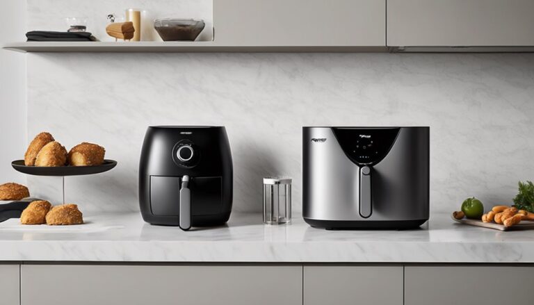 minimalist air fryers collection on countertops