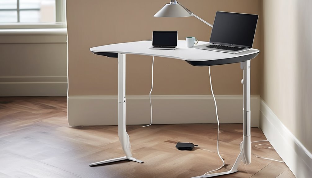 portable electric desks weight wheels dimensions setup time