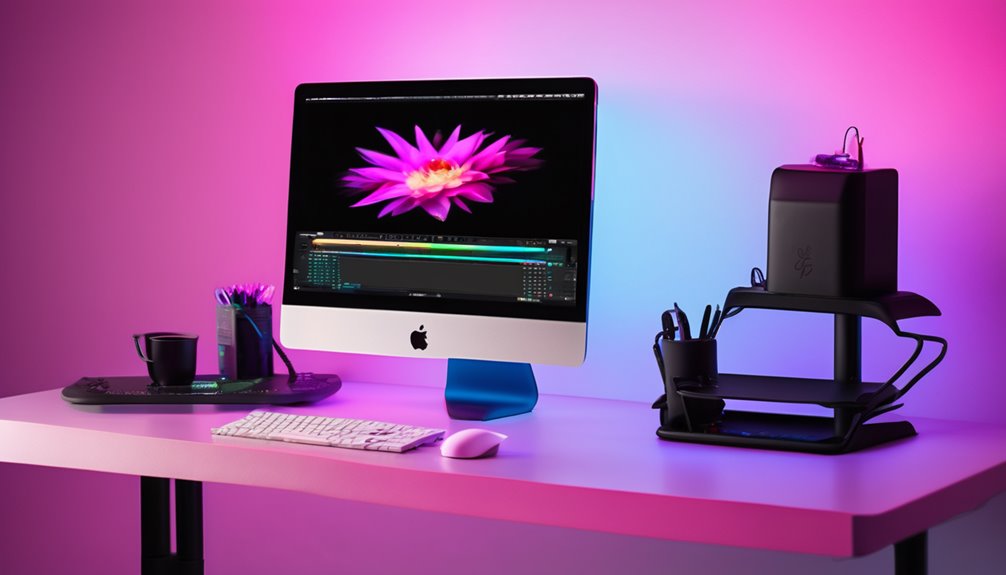 rgb standing desk stable roomy organized