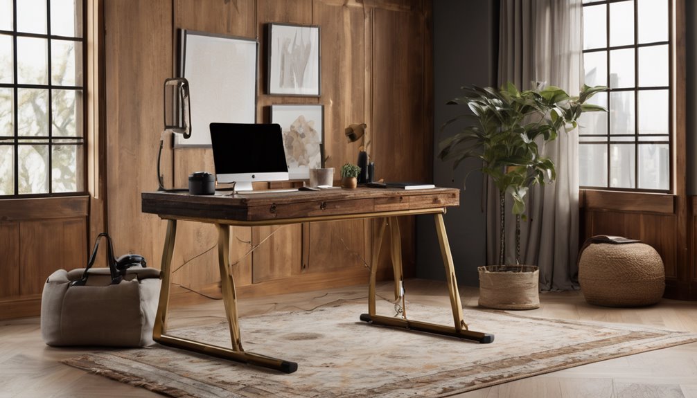 rustic wood electric desks considerations
