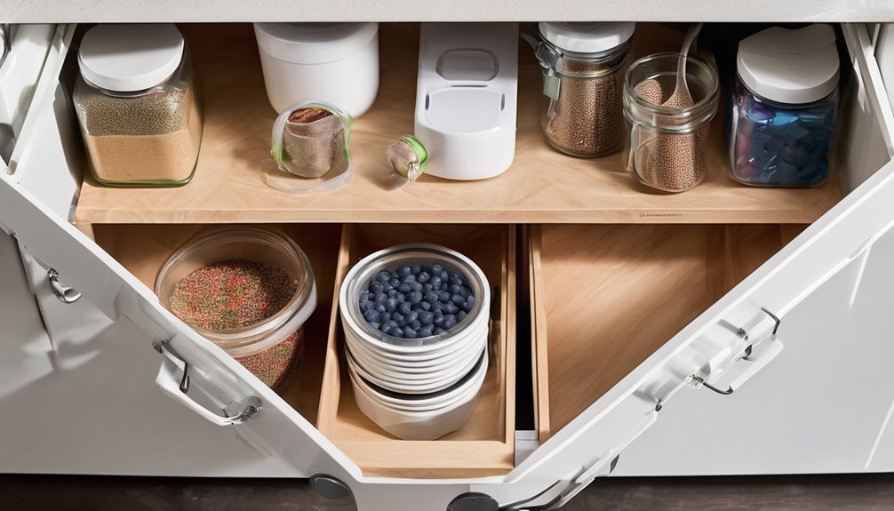 small kitchens hidden storage solutions