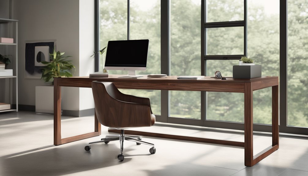 solid bulky desk with presets unclear warranty