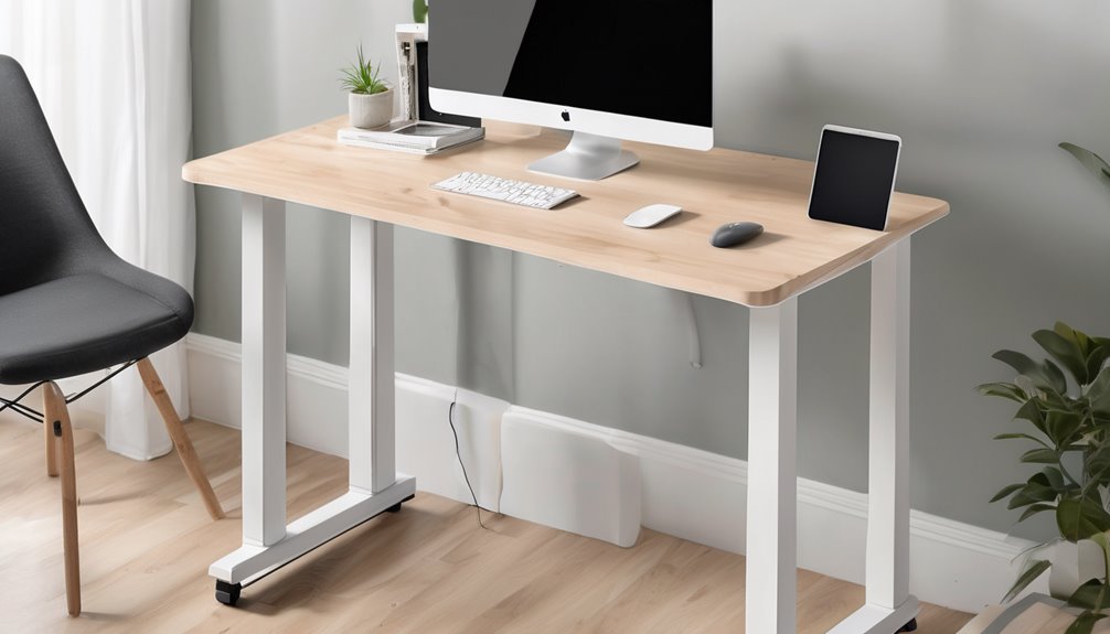 solid stable compact fixed frame desk