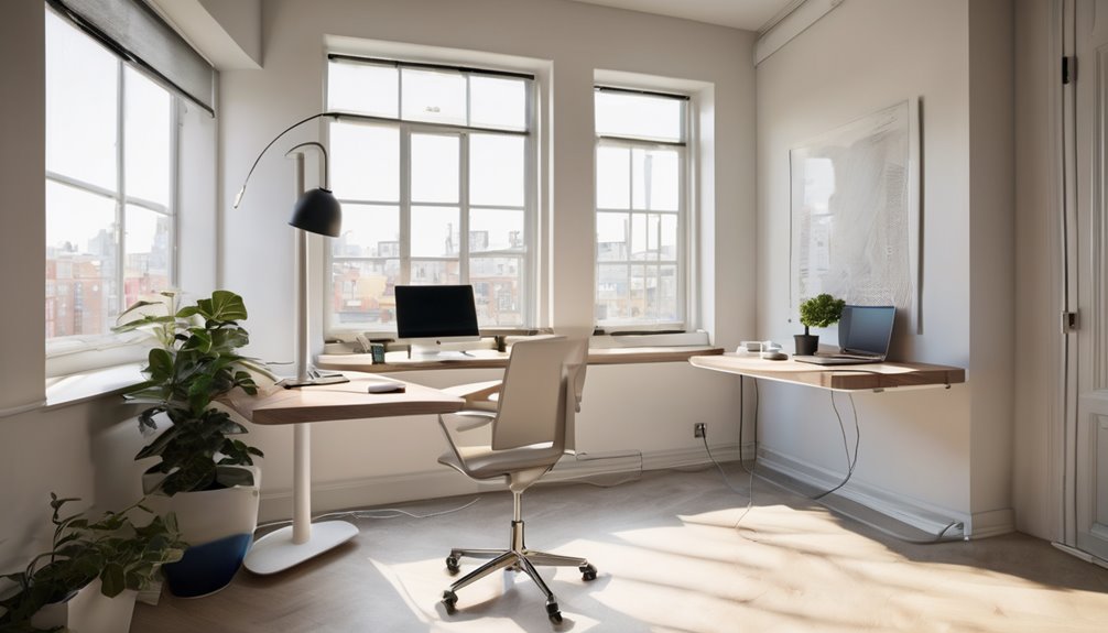 space saving quiet stable organized desks