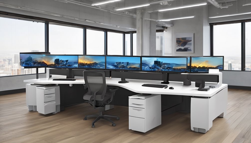 triple monitor standing desk considerations