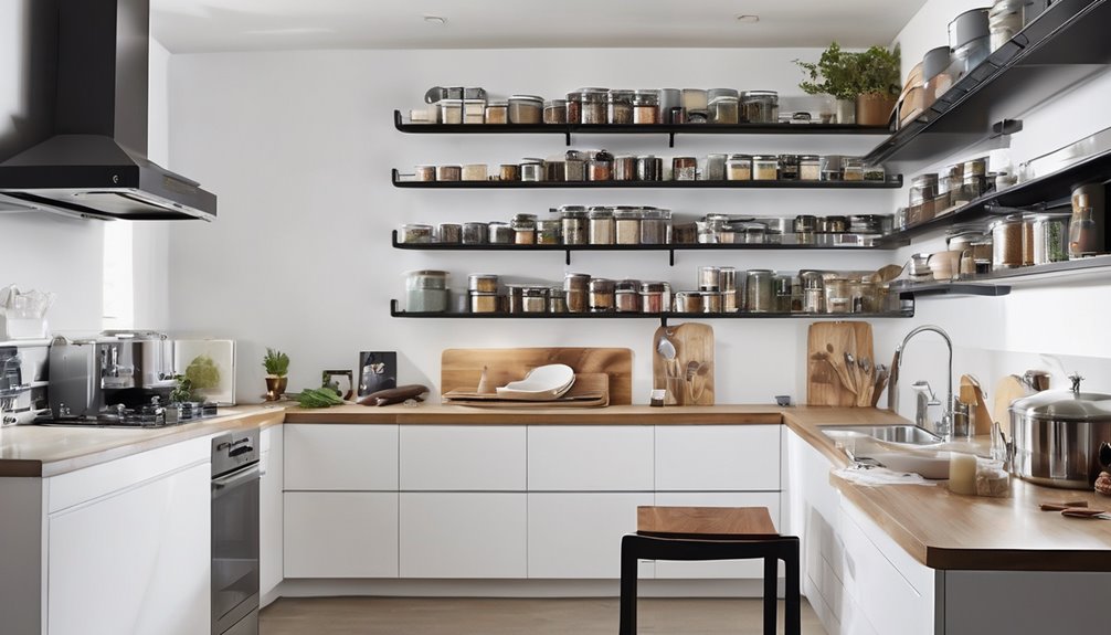 vertical budget friendly kitchen organization