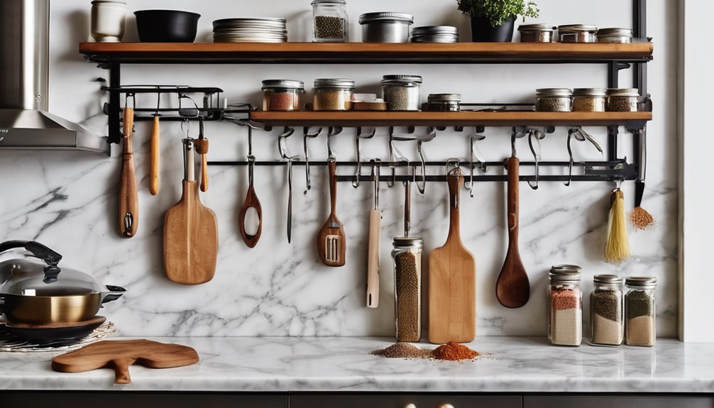 vertical storage enhances small kitchens