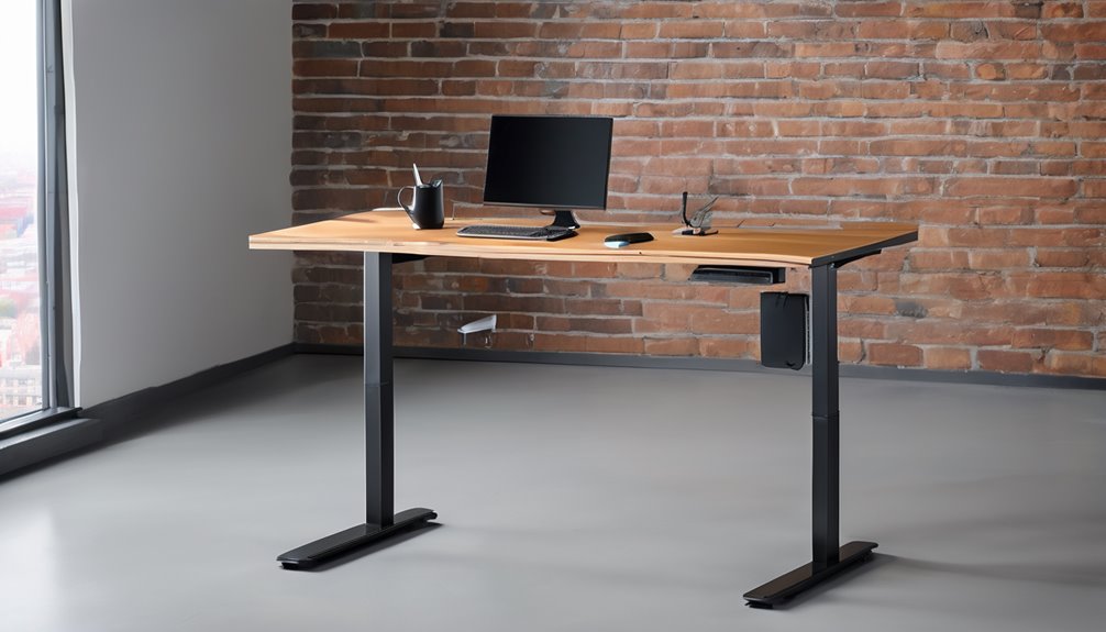 white maple desk solid build